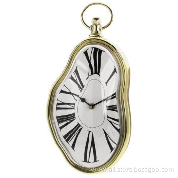 Beautiful design Roman Retro Numeral Timepiece Melting Distorted Wall Clock